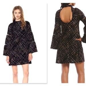 Laundry By Shelli Segal Velvet Purple Bell Dress